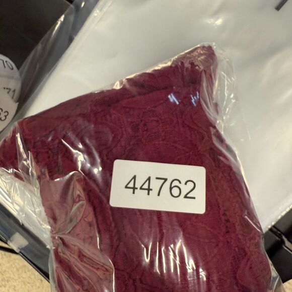 Altar'd State Dress Women L Large Pink Geometric Crochet Sheath Midi Zipper - Picture 7 of 7